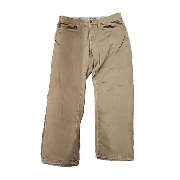 IZOD Jeans Medium Brown Mid-Rise Straight Leg Stretch Denim Men's 34X29 - Picture 1 of 7
